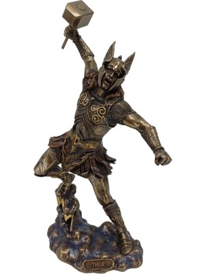 Iskandinav Mitolojik Tanrı Thor Koleksiyonluk Dekoratif Biblo | Mitolojik Dekoratif Obje