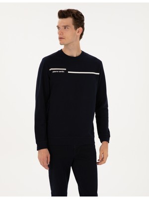 Pierre Cardin Erkek Lacivert Regular Fit Bisiklet Yaka Sweatshirt 50317675-VR033