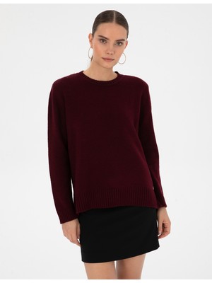 Pierre Cardin Kadın Vişne Comfort Fit Kazak 50316310-VR223