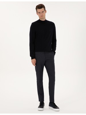 Pierre Cardin Erkek Lacivert Slim Fit Kanvas Pantolon 50317275-VR033