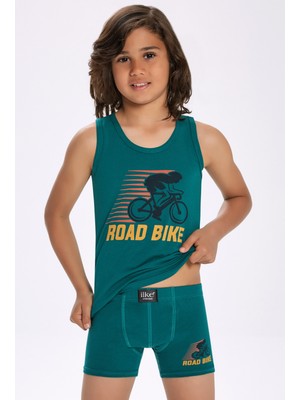 Likralı Çoçuk Baskılı Atlet&boxer Takım 3311 1 Adet