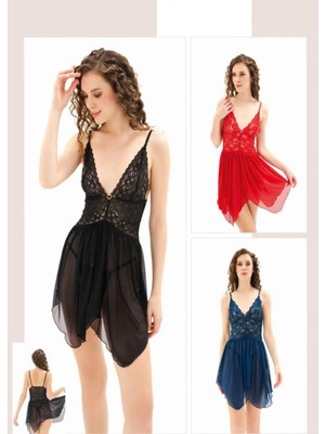 Iç Giyim Moongirl Tül Kısa Şık Gecelik