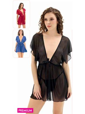 Iç Giyim Moongirl Fantezi Işlemeli Tül Gecelik