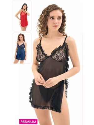 Iç Giyim Moongirl Fantezi Işlemeli Tül Gecelik