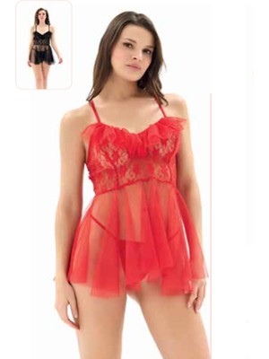 Iç Giyim Moongirl Fantezi Şeffaf Tül Gecelik