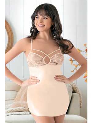 Iç Giyim Miss Laris Ince Askılı Şık Saten Gecelik