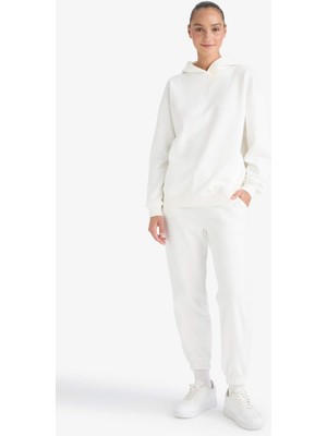 DeFacto Basic Düz Cepli Beli Bağcıklı Kalın Jogger Eşofman Altı F9622AX25AU