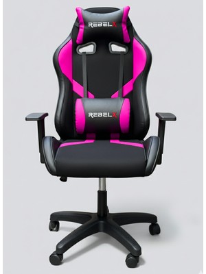 Rebelx Oyuncu Koltuğu Basic Pembe Renk Kumaş Kaplama Sabit Kolçaklı Konforlu Tasarım