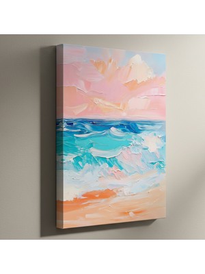 Mervolia Impresionist Tarzı Pastel Renkli Deniz Manzarası Tablosu