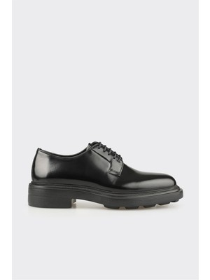 Siyah Deri Erkek Günlük Ayakkabı