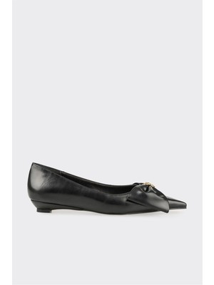 Kadın ELLE Siyah Günlük Ayakkabı Düz Taban Poliüretan Malzeme ile Şık ve Rahat Kullanım