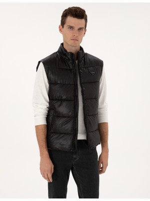 Pierre Cardin Erkek Siyah Dolgulu Şişme Yelek 50313940-VR046