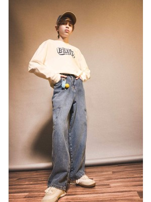 DeFacto %100 Pamuk Barrel Fit Düz Paça Jean Pantolon Erkek Çocuk G1654A825AU