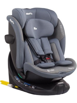 Kraft Shield Fix I-Size Oto Koltuğu Gri 0-36 kg Isofix Özellikli Ergonomik Tasarım ile Konforlu Kullanım