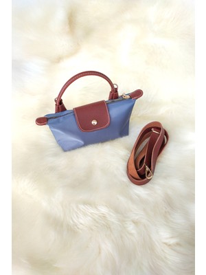 Minik Suya Dayanıklı Kumaş Fermuarlı El ve Omuz Çantası - Gri