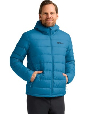 Jack Wolfskin Ather Down Hoody M Rds Erkek Mavi Outdoor Ceketi
