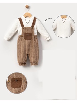 Balıksırtı Salopet Cepli Badili Bebe Erkek Tulum