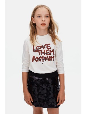 Kız Şort Etek Takım Pul Payet 25KNK3930259315