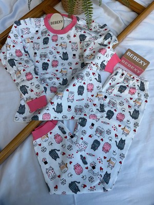 Kedi  Baskılı  Pijama Takımı