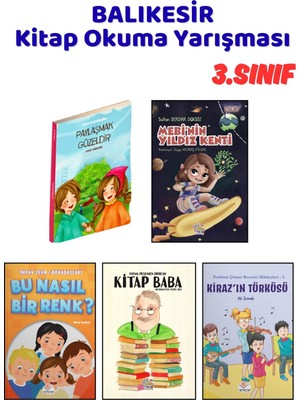 Balıkesir Kitap Okuma Yarışması 3.sınıf Kitapları, 5 Kitap Set, 3.sınıf Masal Öykü