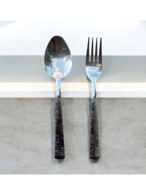 Gri 12 Parça Kaşık Çatal Takımı, Şık ve Kullanışlı Sofralar Için Ideal Seçim
