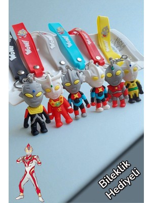 Süper Kahraman Ultraman Anahtarlık ve Çanta Süsü 6 Adet