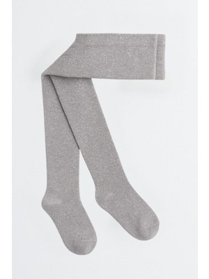 Katia & Bony Kız Çocuk Simli Külotlu Çorap Gri