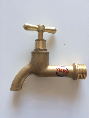 Yılpa Kısa Boy Musluk Sarı Döküm Bahçe Muslugu 1/2 20MM