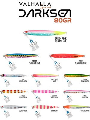 Fujin Valhalla Darksea 80GR Metal Jig Yem Pink Chart Gold