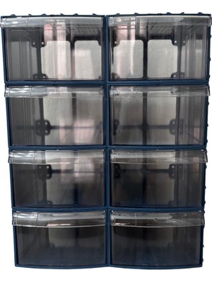 Plastik Çekmeceli Kutu 8 Çekmeceli 760-M