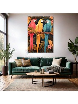 Kanvas Tablo Ev Ofis Duvar Tablosu Uç Papagan Yeni Ev Hediyesi Kanvas Ev Dekoru