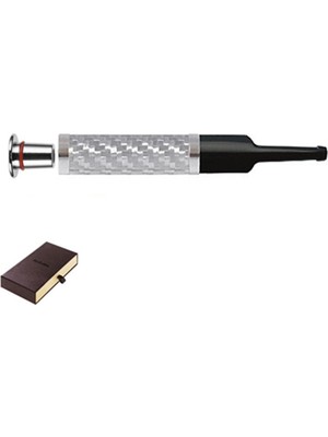 Denicotea 25007 Karbon Filtreli 6-9mm Lüks Slim Sig.ağızlığı Karbon Silver
