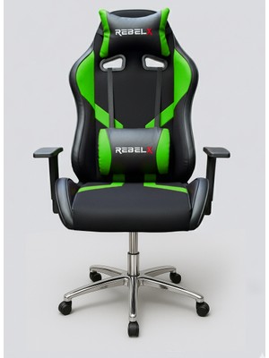 Rebelx Oyuncu Koltuğu Basic Krom Ayak Yeşil Renk