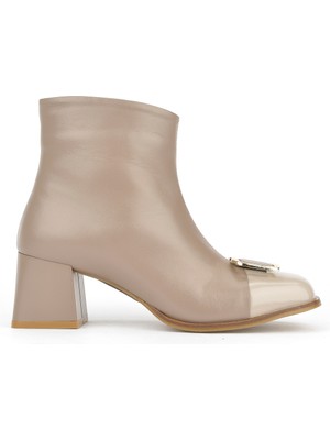 Ziya, Kadın Hakiki Deri Bot 1531050Z26104557K Vizon