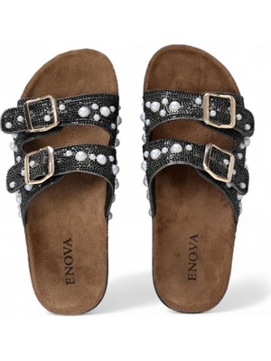 Aksesuar Detaylı Şık Kadın Terlik – Günlük ve Özel Kullanım Için Ortopedik Rahatlık