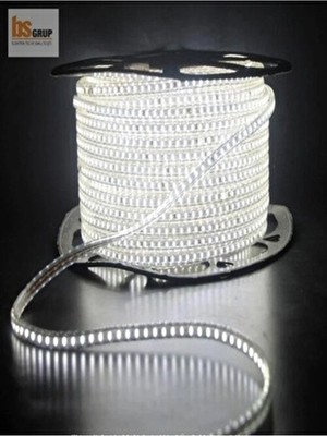 10 mt Beyaz 220 Volt 3 Çipli Şerit LED Işık Hortum LED Aydınlatma Dış Mekan Su Geçirmez LED Hortum