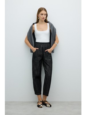 Beli Lastikli Pantolon Siyah K2652009_001