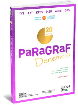ÜçDörtBeş Yayınları 20 Adet Paragraf Denemesi