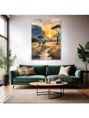 Kanvas Tablo Ev Ofis Duvar Tablosu Afrika Fil Yeni Ev Hediyesi Kanvas Ev Dekoru