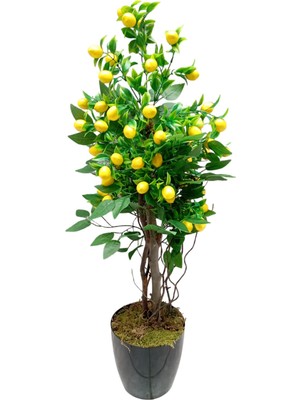 Cennet Home Limon Ağacı Doğal Görünümlü Çalılı Lüks Yapay Ağaç 90 Cm.
