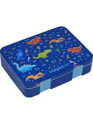 Vagonlife Bento 1300ML Lunchbox Yeni Koleksiyon Tek Katlı 4 Bölmeli Abs Plastik Çocuk Sefer Tası Yemek Kutusu