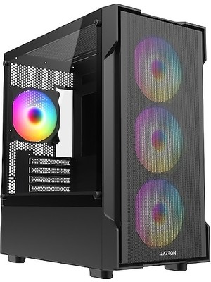 Fazeon F1 650W 80+ Bronze Mesh 4X120MM Rainbow Fanlı Matx Bilgisayar Kasası