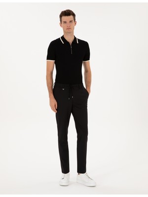 Pierre Cardin Erkek Siyah Slim Fit Klasik Jogger Pantolon 50317618-VR046