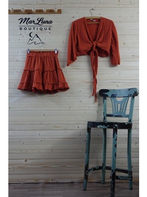 MarLuna Boutique Fırfırlı Kısa Etek