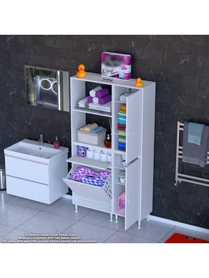 Modilayn Mis Urla Yenice Banyo Dolabı Mutfak Dolabı Kirli Çamaşır Dolabı Çok Amaçlı Dolap