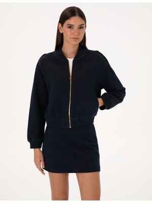 Pierre Cardin Kadın Lacivert Comfort Fit Örme Hırka 50318171-VR033