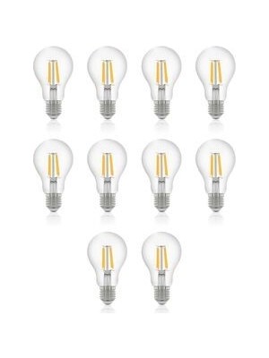 4W 220V E27 Rustik A60 LED Ampul A60-4 10'lu Paket