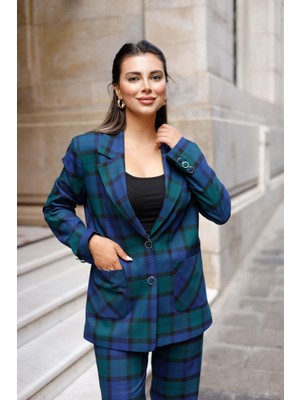 Torba Cepli Ekose Poliviskon Takım Lacivert