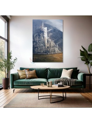 Kanvas Tablo Ev Ofis Duvar Tablosu Minas Tirith Yeni Ev Hediyesi Kanvas Ev Dekoru