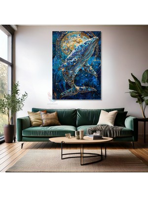 Kanvas Tablo Ev Ofis Duvar Tablosu Mitolojik Balina Yeni Ev Hediyesi Kanvas Ev Dekoru